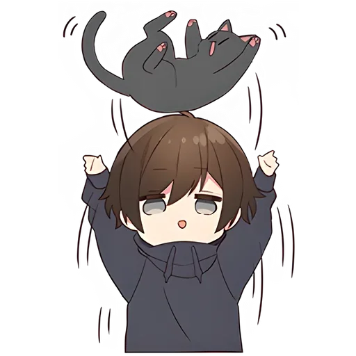 🐱 Стикер «Менхера-кун» для Telegram