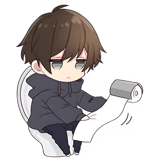 🚽 Стикер «Менхера-кун» для Telegram