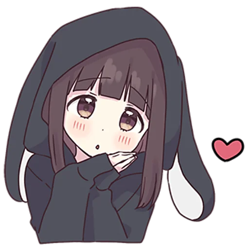 ❤️ Стикер «Менхера–тян» для Telegram