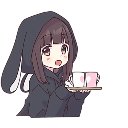 ☕️ Стикер «Менхера–тян» для Telegram