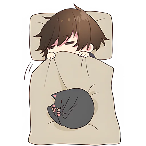 😴 Стикер «Менхера-кун 9» для Telegram