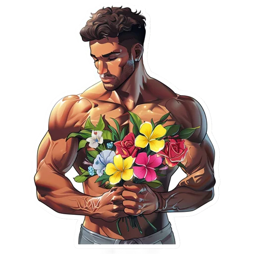 🪷 Стикер «men 8 марта» для Telegram