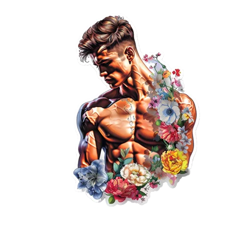 🌺 Стикер «men 8 марта» для Telegram