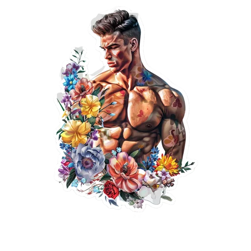 🌼 Стикер «men 8 марта» для Telegram