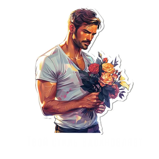 🌹 Стикер «Mens» для Telegram