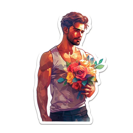🌹 Стикер «Mens» для Telegram
