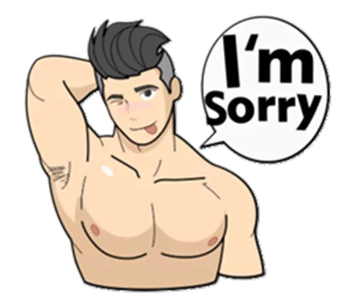 😫 Стикер «Men» для Telegram