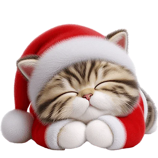 😴 Стикер «Новогодний котик» для Telegram