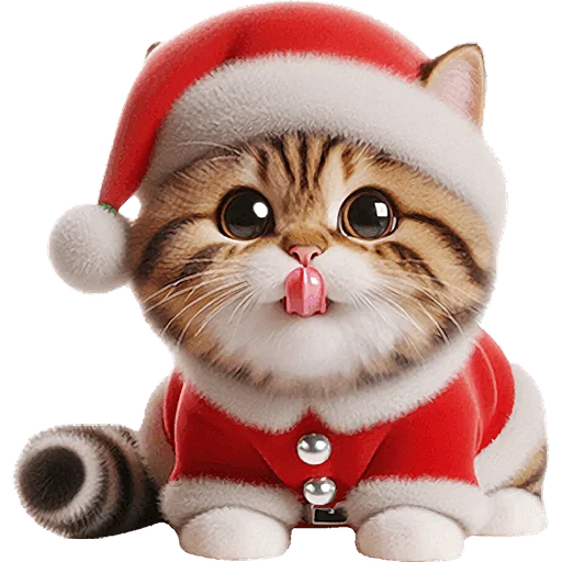 😋 Стикер «Новогодний котик» для Telegram