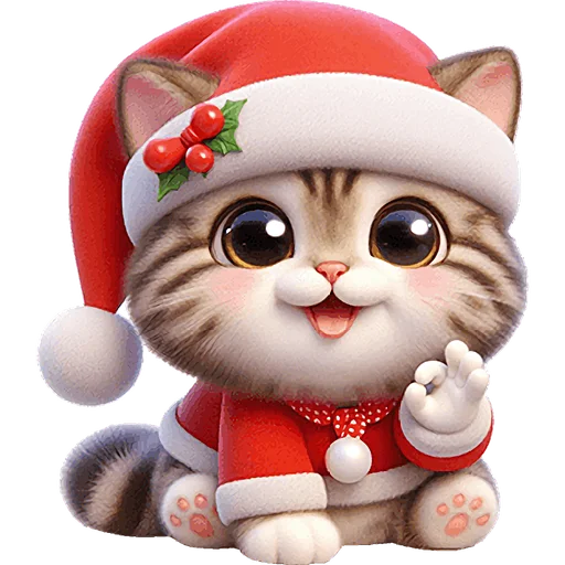 👌 Стикер «Новогодний котик» для Telegram