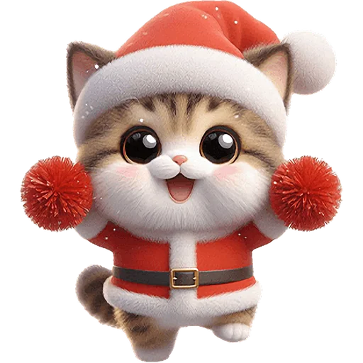 😀 Стикер «Новогодний котик» для Telegram