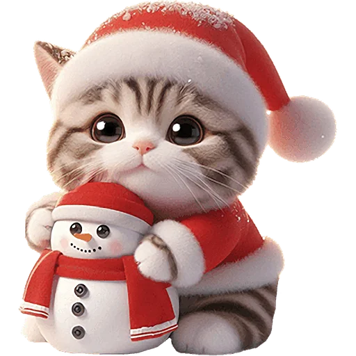😟 Стикер «Новогодний котик» для Telegram