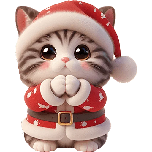 🥹 Стикер «Новогодний котик» для Telegram