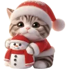 😟 Эмодзи «Новогодний котик» для Telegram