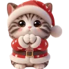 🥹 Эмодзи «Новогодний котик» для Telegram