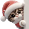 😶 Эмодзи «Новогодний котик» для Telegram