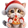 🍕 Эмодзи «Новогодний котик» для Telegram