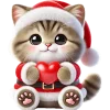❤️ Эмодзи «Новогодний котик» для Telegram