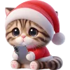 😞 Эмодзи «Новогодний котик» для Telegram