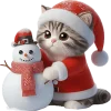 ⛄ Эмодзи «Новогодний котик» для Telegram