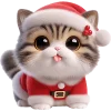 😛 Эмодзи «Новогодний котик» для Telegram
