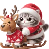 🦌 Эмодзи «Новогодний котик» для Telegram