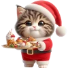 🍽 Эмодзи «Новогодний котик» для Telegram