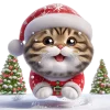 🛷 Эмодзи «Новогодний котик» для Telegram