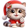 👌 Эмодзи «Новогодний котик» для Telegram