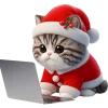 🤓 Эмодзи «Новогодний котик» для Telegram