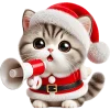 📢 Эмодзи «Новогодний котик» для Telegram