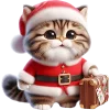 🧳 Эмодзи «Новогодний котик» для Telegram