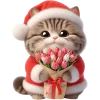 💐 Эмодзи «Новогодний котик» для Telegram