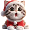 😯 Эмодзи «Новогодний котик» для Telegram