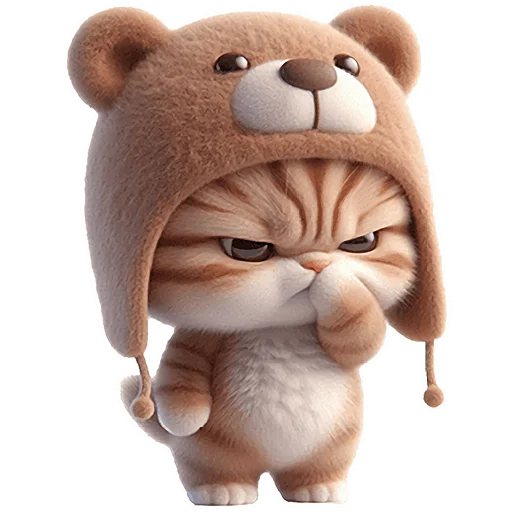 🤨 Стикер «Пушистые мишки» для Telegram