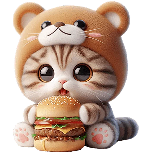🍔 Стикер «Пушистые мишки» для Telegram