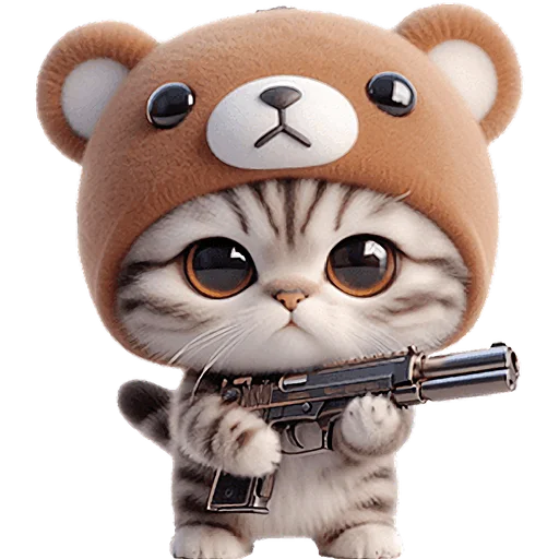 🔫 Стикер «Пушистые мишки» для Telegram