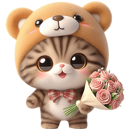 💐 Стикер «Пушистые мишки» для Telegram