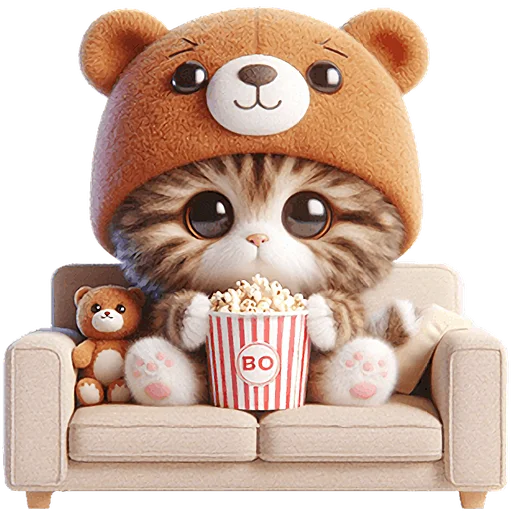 🍿 Стикер «Пушистые мишки» для Telegram