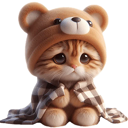 🥶 Стикер «Пушистые мишки» для Telegram