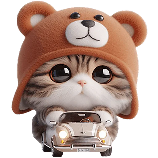 🚗 Стикер «Пушистые мишки» для Telegram