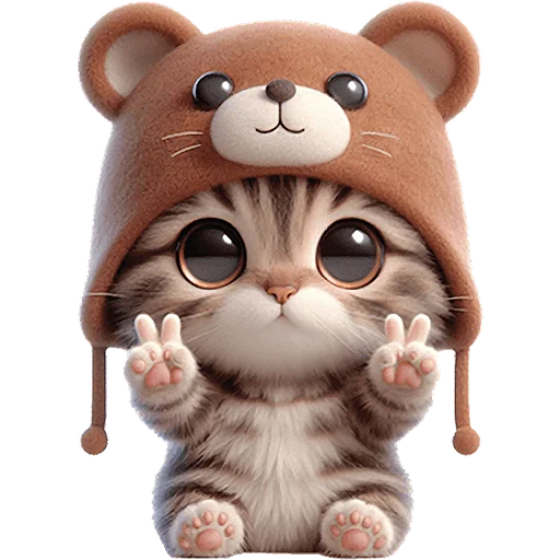 ✌️ Стикер «Пушистые мишки» для Telegram
