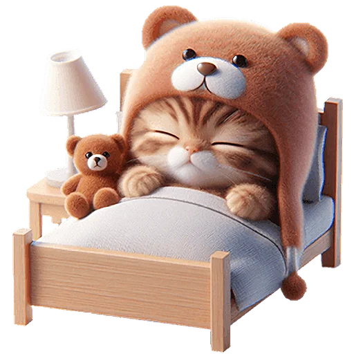😴 Стикер «Пушистые мишки» для Telegram