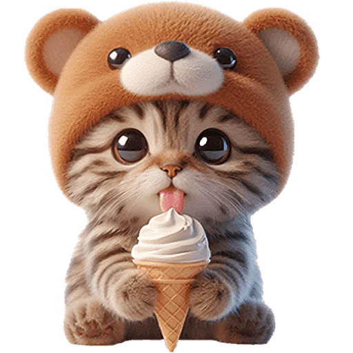 🍦 Стикер «Пушистые мишки» для Telegram