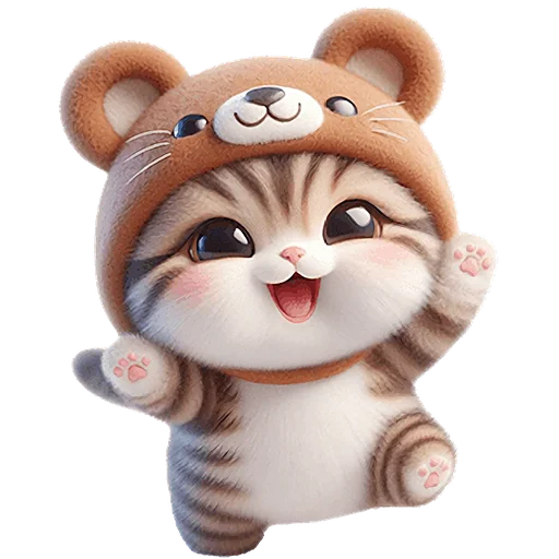 🥳 Стикер «Пушистые мишки» для Telegram