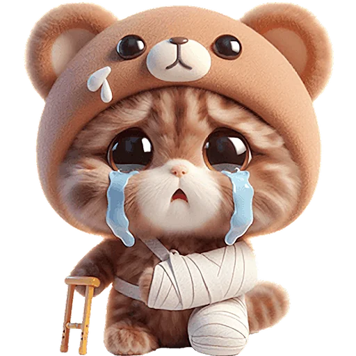 😭 Стикер «Пушистые мишки» для Telegram