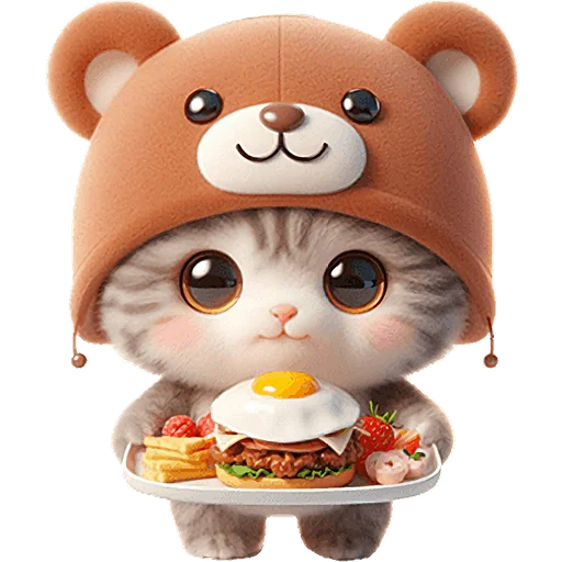 🍳 Стикер «Пушистые мишки» для Telegram