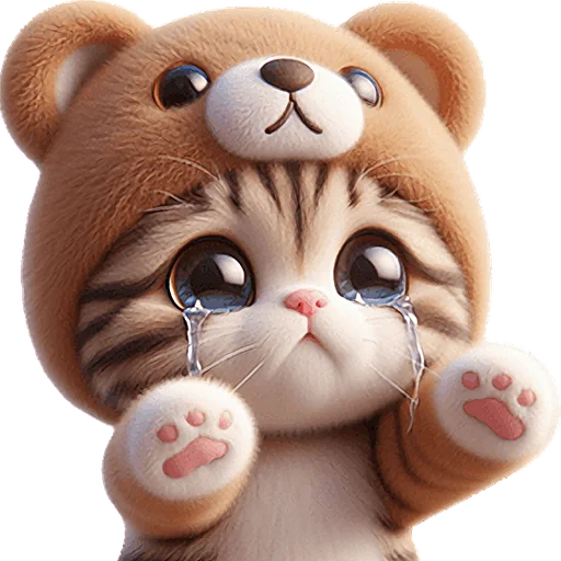 😭 Стикер «Пушистые мишки» для Telegram