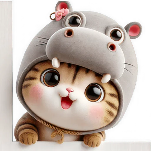 ☺️ Стикер «Котик бегемотик» для Telegram
