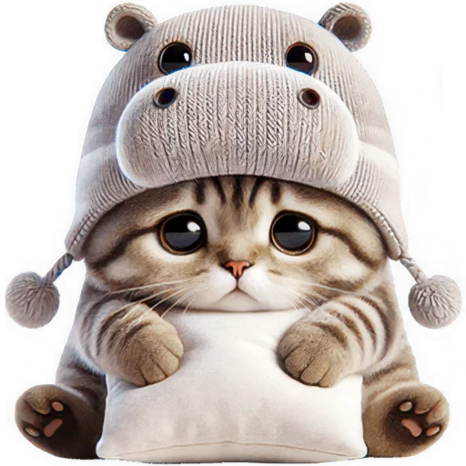 🥺 Стикер «Котик бегемотик» для Telegram